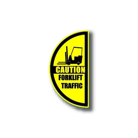 Ergomat 12in x 24in HALF SIGNS - Caution Forklift Traffic Right DSV-SIGN 288 #0614RIGHT -UEN
